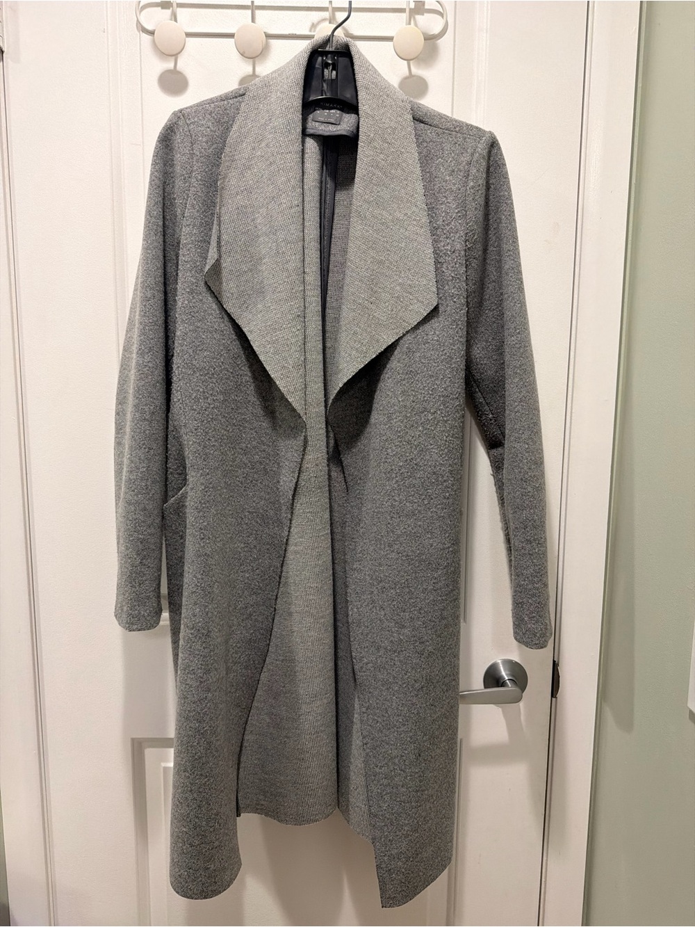 Faux Wool Trench Coat
